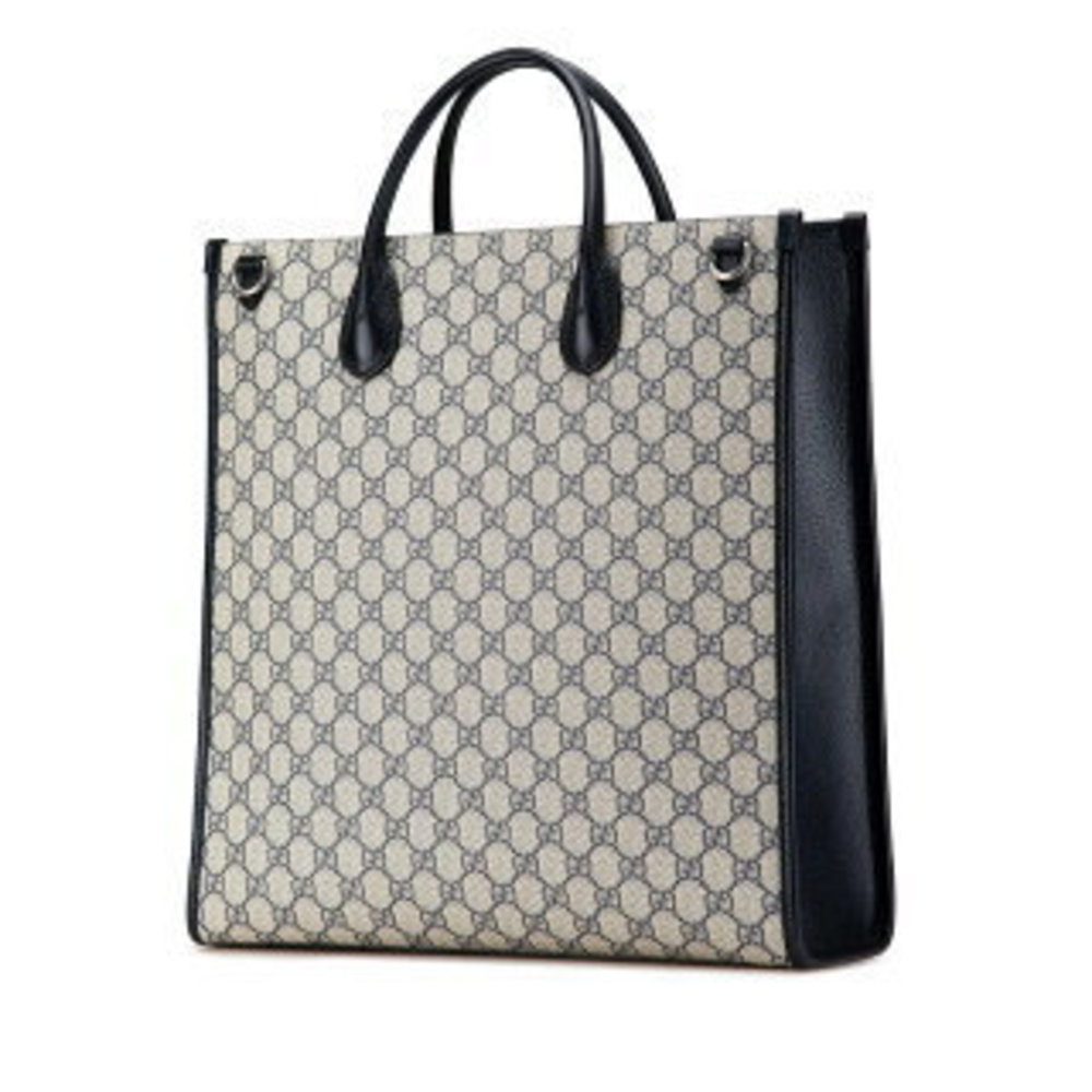 Gucci Gg Supreme Interlocking Gg Medium Tote Navy… - image 3